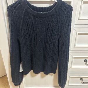 Black Cable Knit Sweater